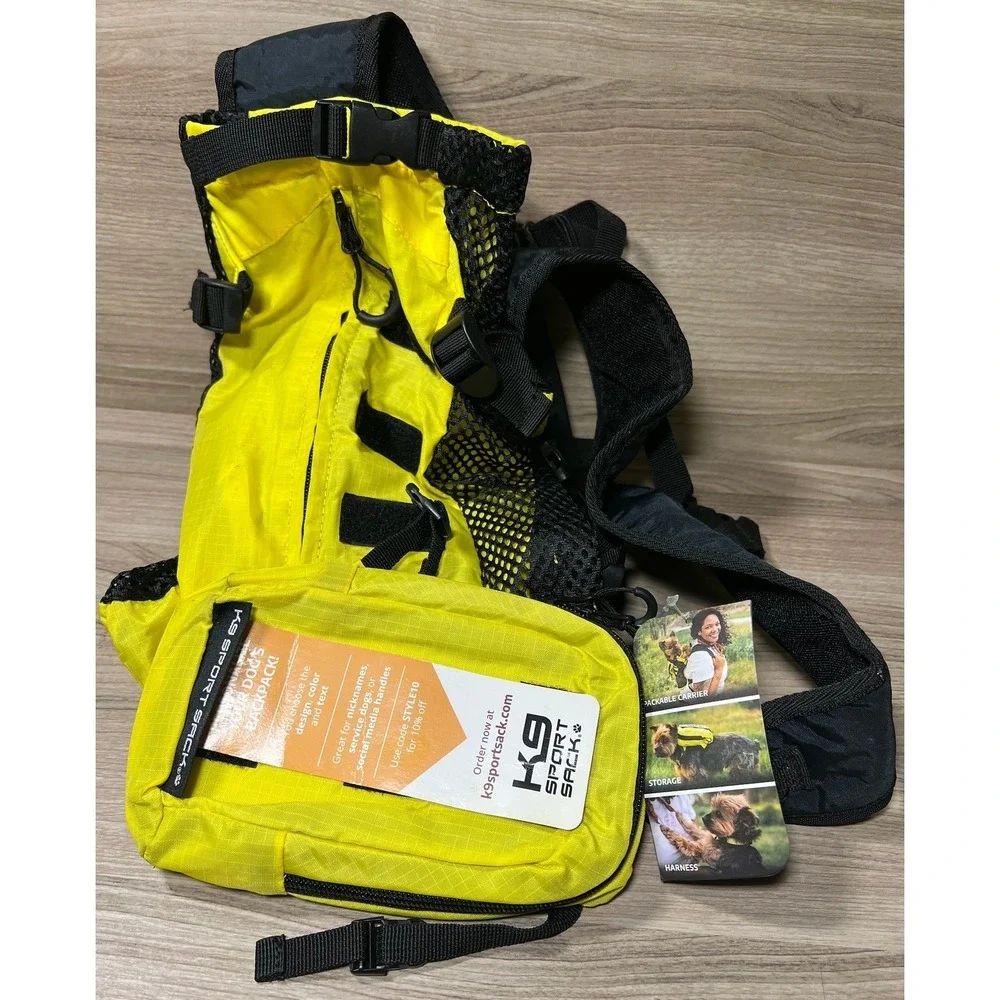 K9 Sport Sack Yellow Dog Backpack Carrier Small XS‎ Pet Travel Hiking Adventure